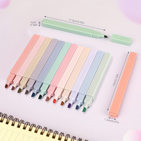 48pcs Pens Morandi Color Fluorescent Pen Soft Head Marker Pen Eye Protection Color Marker Pen Student Fluorescent Pen