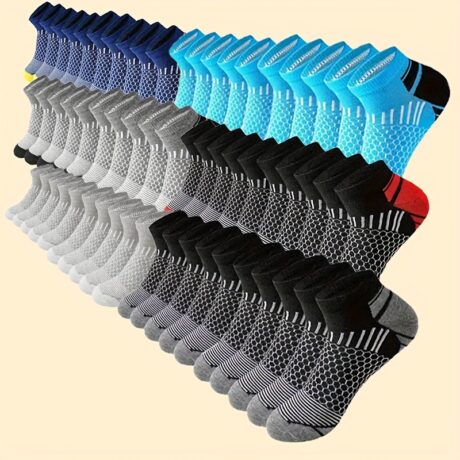 60 Pairs of Ultra-Comfy, Breathable, Anti-Odor Low-Cut Socks - Sweat Absorption, Non-Slip, Moisture-Wicking - Perfect for Spring and Summer Sports, Outdoor Activities, and Daily Wear